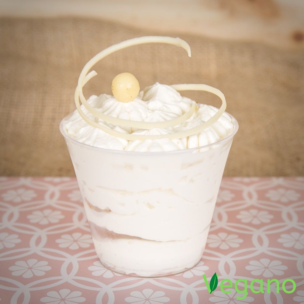 Tarta Vasos de mousse de chocolate blanco vegano - Venta de tartas caseras online